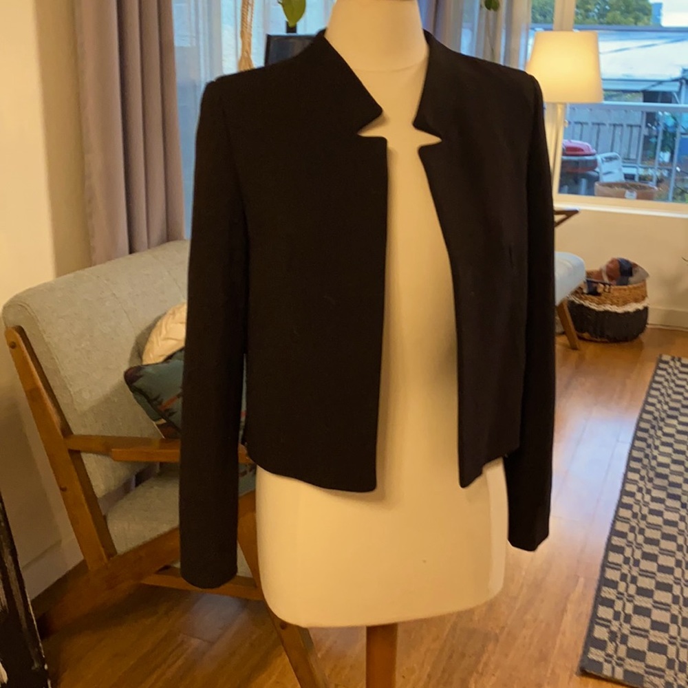 Rachel Roy black blazer zippers on side - Picture 1 of 7